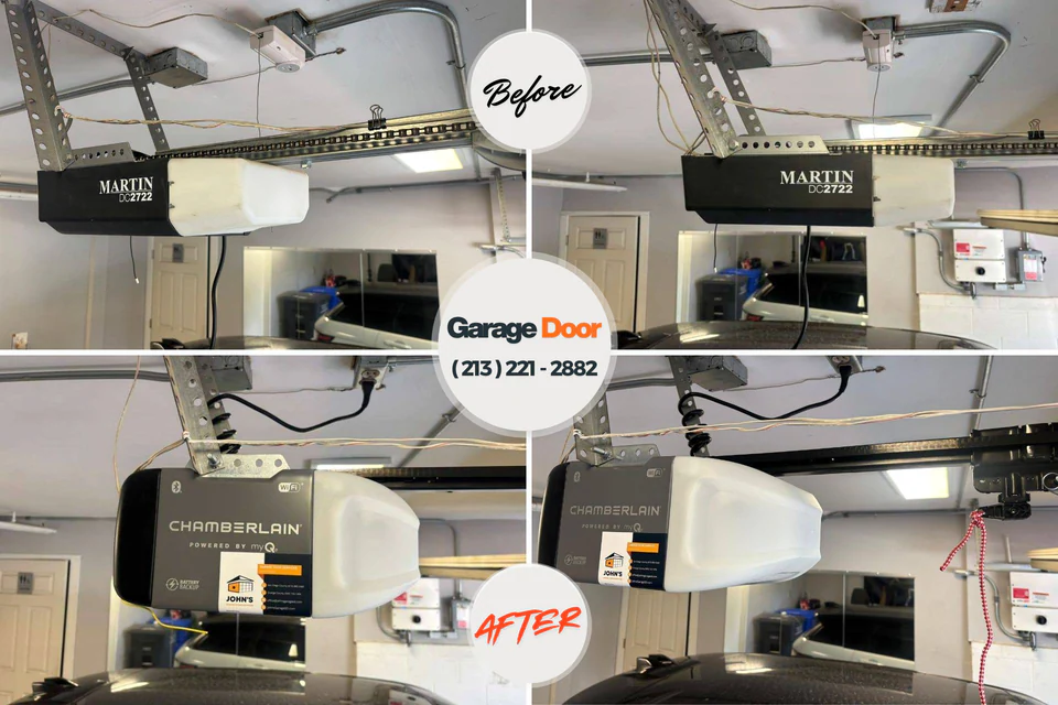 Before and after: garage door repair Port Orchard, WA